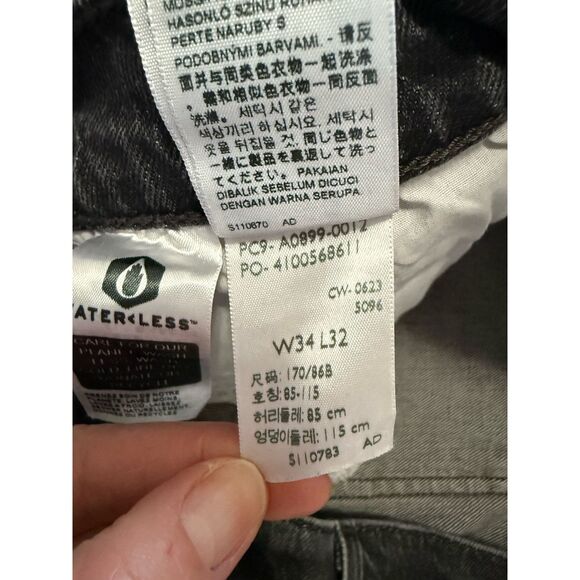 Levi's Premium Jeans Black 70s High Rise Flare Wide Leg Denim Womens 34 X 32 - Picture 13 of 14